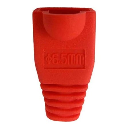 Chiptech, Inc Dba Vertical Cable Vertical Cable, RJ45 PVC Slip On Boots For Cat 5E & Cat 6 - Red - 10 Pack 015-037RD-10